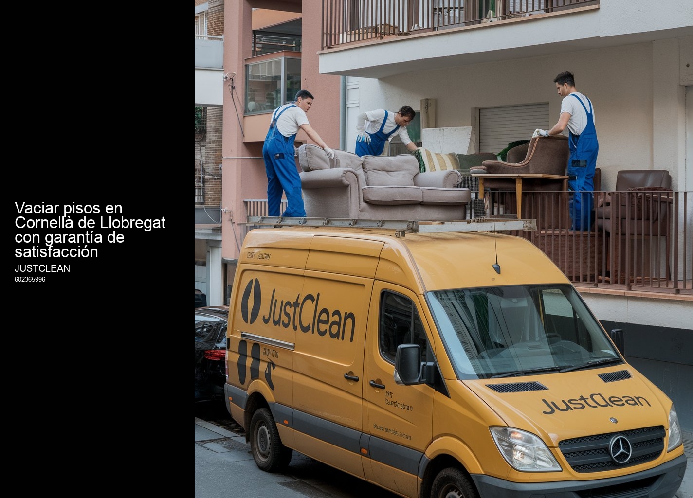 Detalles del proceso de vaciado gratuito en JustClean